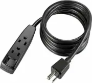 Insignia 10' 3-Outlet Extension Power Cord for Christmas lights Tree vacuum