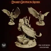 Dwarf Gryphon Riders (1) Fantasy Roleplay 32mm Resin miniatures TMF