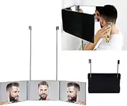 3 Way Mirror | Trifold Mirror for Self Hair Cutting and Styling | DIY Haircut Tool to Cut, Trim, or Shave your Head and Neckline at Home | Adjustable, Portable, Hands-Free | Haircut artifact