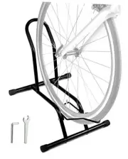 Steel Bicycle Floor Stand, Floor Bike Rack, Cycling Storage Organizer, Front