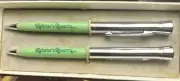 RARE!! Vintage Garland Jadeite Rohrer’s Quarry Trucking Lititz PA Pen/Pencil Set