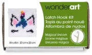 Wonderart Latch Hook Kit 8"X8" Magical Unicorn