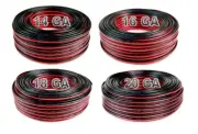 14, 16, 18, 20 Gauge 100 Feet 2 Conductor Red Black Speaker Zip Wire CCA