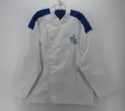 Gordon Ramsay Hells Kitchen Chef Jacket Men Large White Blue Team Uniform NEW