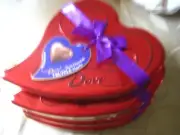 LOT OF 5 DOVE Dark Chocolate Truffle Hearts (5.82 oz) Tins 8/25 FREE S/H