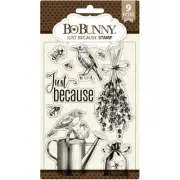 Bees & Birds Just Because Flower CLEAR Rubber Stamps Set BOBUNNY 7311144 New