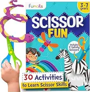 Toddler Scissor Skills - Art Supplies & Crafts Kit for Kids, Safety Scissors, Fine Motor Toys, Birthday Gifts for Boys & Girls Ages 3, 4, 5, 6, 7 Year Old, Preschool Learning Activities Books