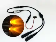 Micro Effects Light 2X amber LED & control flash blink strobe 9V prop MELKITA-4B