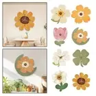 INS 3D Flower Decors Wall Clock Warm Light Luminous Wall Clock Restaurant