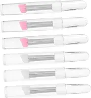 HONMEET 6pc Makeup Brush Set Silicone Eyeshadow Brush with Angled for Cream Lipstick and Eyebrow Easy to Clean
