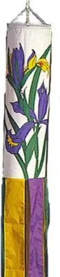 60" Iris Xiphium Screen Printed Windsock from Funwithwind #01231