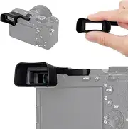 Kiwifotos Extended Long Camera Viewfinder Eyecup Eyepiece Eyeshade for Sony Alpha A7C II A7C R A7CII A7CR Camera, Soft Silicon Eye Cup Hot Shoe Cover Protector
