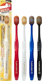 Ebisu Premium Care Toothbrush, 6 Rows Regular, Soft, Set of 3 (Colors Available)