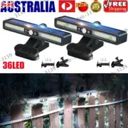 LED Solar Motion Lights Outdoor Garden Yard Waterproof Fence Garage Clip On Lamp