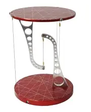 Tensegrity Table,3.6D x 3.6W x 4.96H in, Maroon