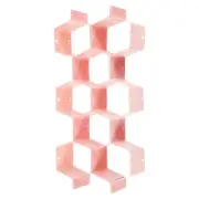 4 Pcs Plastic Adjustable Separator Drawer Organizer Divider, Pink