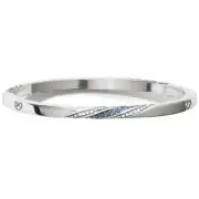 NWT Brighton ETERNITY KNOT Blue Crystal Silver Bangle Bracelet MSRP $68