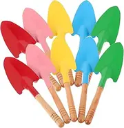 Abaodam 10pcs Wooden Handle Garden Trowels Small Shovels for Digging and Flower Planting Easy to Carry Hand Shovel Garden Digging Tools