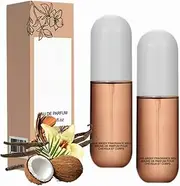 Vanilla-Coconut Perfume, Vanilla-Skin Perfume, Vanilla-Scented Perfume, Long Lasting-Vanilla Coconut Hair and Body Fragrance Mist Perfume Spray, Refreshing for Women&Men (2 PCS)