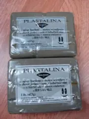 2X Van Aken Plastalina Modeling Clay Gray 11883 1 lb. bar Grey
