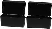 jojofuny Elegant Plastic Desktop Index Card Storage Box Organize Note Cards Organizer Box Locking Lid for Office/Home