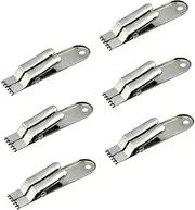 MUSISALY 6pcs Stainless Steel Hook Clips Red Worm Bait Holder Fishing Bait Clips for