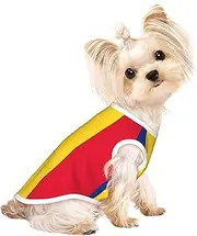 Flag of Romania print Dog Shirts for Small Dogs Stretchy T-Shirts Lightweight Tank Top Sleeveless Striped Vest