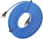 FELTECHELECTR 10gbps Cat7 Ethernet Cable 5meters Flat LAN Cord with Double Shielding Network Media Players Router High Speed Data Transfer