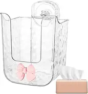 Suction Cup Wipes Holder - Kitchen Wipes Storage Box,Refillable Wipes Container, Tissue Box Holder, Wipes Dispenser Box for Bathroom Kitchen Bedroom