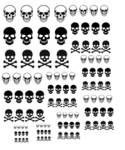 1/64 Skulls Waterslide Decals MADE IS THE USA