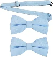 [ZhongShuang] 1 x bow tie, light blue, men's butterfly knot, light blue bow tie for banquets, parties, proms, weddings, graduations (light blue)