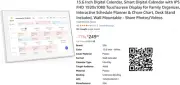 15.6" Smart Wifi Digital Calendar & Chore Chart NEW in BOX
