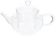 PACKOVE Flower Tea Pot Transparent Glass Glass Tea Kettle Loose Tea Teapot Glass Teapot with Infuser Home Restaurant (250ML)