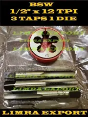 BSW LEFT HAND BRITISH STANDARD WHITWORTH TAP 12 TPI TAP DIE 1/2" TAP AND DIE SET