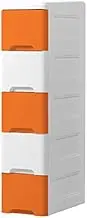 5 Layer 20cm Wide Gap Drawer Type Storage Cabinet for Bathroom and Kitchen 20 * 38 * 83cm Orange White Color Bedside Table Shelf