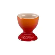 Le Creuset Egg Cups Holders Flame Set Of 6 Orange Stoneware New