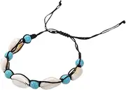 WRITWAA 1pc Shell Anklet Braid Jewelry Beach Anklet Braid Accessories for Women Fashionable Anklet Fashion Jewelry Decor Women Anklet Boho Jewelry Boho Anklet Cotton Rope