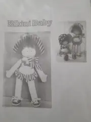 BIKINI BABY designed by Rainie Crawford Sewing Pattern to make fabric doll NEW!!