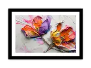 Abstract Flower Buds Framed print Art Poster