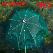 4pcs/set Foldable Fishing Bait Trap Crab Net Crawdad Shrimp Cast Dip Cage Fish