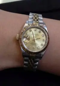 在飛比找Yahoo!奇摩拍賣優惠-勞力士女錶。69173。鑽錶。有保單。售售售。