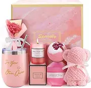 Luxury Spa Gift Basket for Women, Perfect Birthday, Get Well Soon or Self Care Gift for Mom, Wife, Best Friend, Sister or Coworker, Thoughtful and Relaxing Care Package for Her