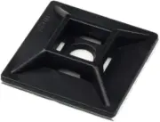 Zip Tie Adhesive-Backed Mounts 100 Pack. Professional-Grade, UV Black Cable Tie