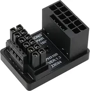 OTOTEC 1x 12VHPWR 12+4 Pin Power Adapter ATX 3.0 16 Pins GPU PCIe5.0 180 Degree Angle Power Adapter Connector 600W Compatible with RTX 4090 4080 4070Ti 3090Ti Graphic Card Type B