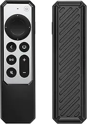 ProCase Silicone Case for Apple TV Siri Remote 2021, Lightweight Protective Cover Anti-Slip Shockproof Holder for 2021 Apple TV 4K / HD Siri Remote Controller (2nd Gen) -Black
