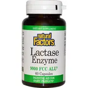 Natural Factors, Lactase Enzyme, 9000 FCC ALU, 60 Capsules