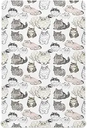 Unisex Fitted Baby Crib Sheets for Boys Girls Soft Baby Sheet Set for Cribs and Toddler Beds 39x27in Cartoon Scottish Foldcats