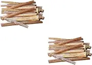 Totority 2pcs Dried Wood for Outdoor Fire Making Natural Firewood Instant Flame Rods Essential Camping BBQ Burning Tools Convenient Carry Bag for Use