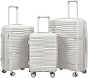 [Wnota] Trolley Suitcase 3pcs Carry On Luggage Hardshell Expandable Spinner Luggage with Lock 20/24/28in Suitcase Luggage Suitcase (Color : H, Size : 20in+24in+28in)