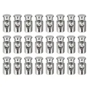 24pcs Metal Spring Cord Locks End Stopper 0.16" Diameter for Drawstring